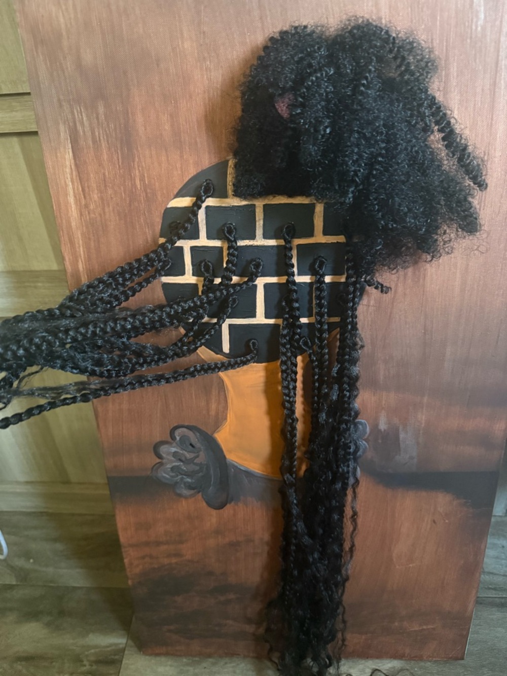 Black Braided Marley Hair Extensions - Natural Texture